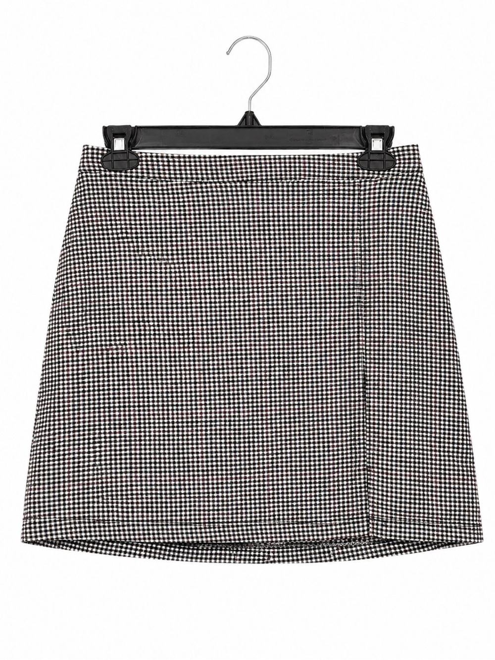 Hollister Black, White & Dark Red Plaid Mini Skirt Women’s Small Ultra High-Rise